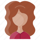 female, avatar, colored, wavy hair