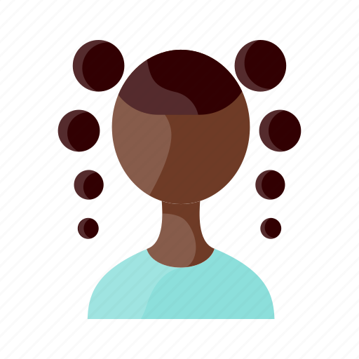 Female, avatar, colored, ponytail icon - Download on Iconfinder