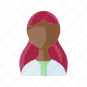 female, avatar, colored, long hair