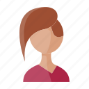 female, avatar, colored, shaved hair