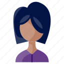 female, avatar, colored, straight hair