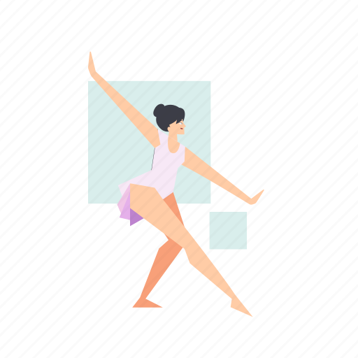 Ballerina, dance, woman, girl, female illustration - Download on Iconfinder