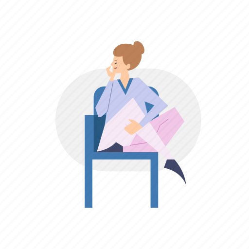 Woman, leisure, chair, home, armchair illustration - Download on Iconfinder