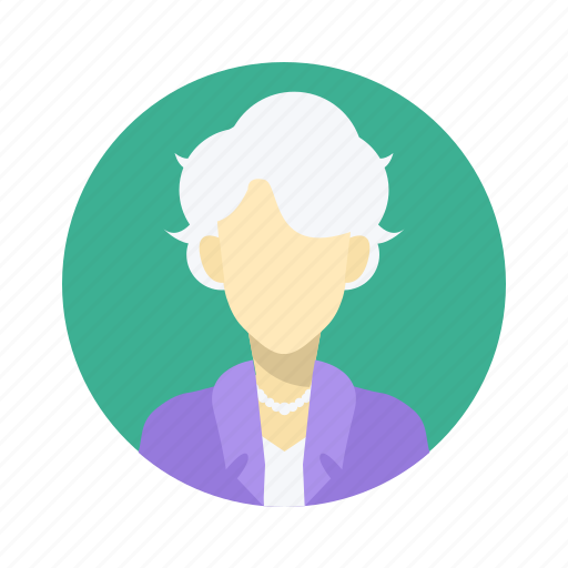 Beautiful, woman, old, testimonial, character, grey, team member icon - Download on Iconfinder
