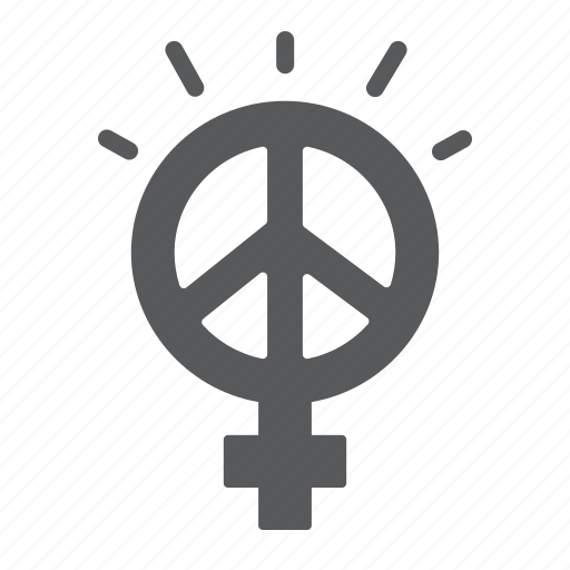 Feminism, female, gender, peace, sexism, sign icon - Download on Iconfinder