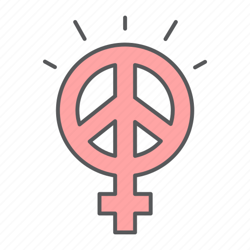 Sign, gender, sexism, peace, feminism, female icon - Download on Iconfinder