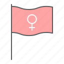 sign, women, flag, rights, gender, sexism, feminism