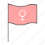 sign, women, flag, rights, gender, sexism, feminism 