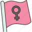 feminism, flag, equality, women, rights 