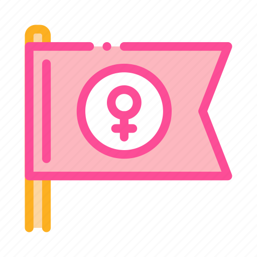 Element, female, flag, girl, mark icon - Download on Iconfinder