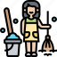 housekeeper, cleaning, chores, home, household 