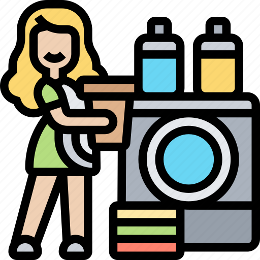 Housewife, woman, laundry, chores, household icon - Download on Iconfinder
