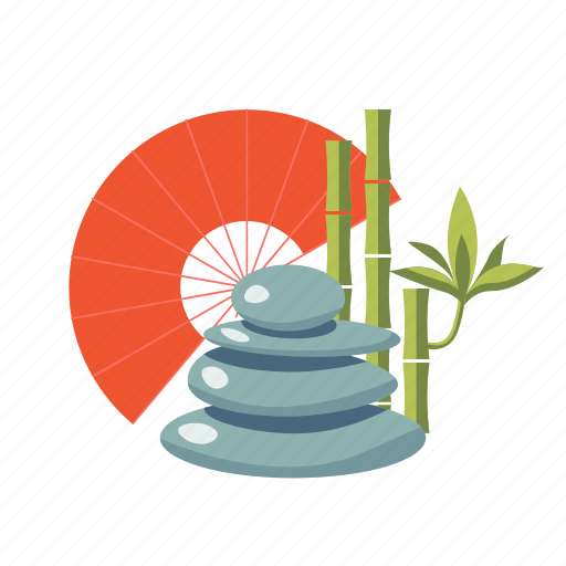 Asia, bamboo, fan, feng, mascot, shui, stone icon - Download on Iconfinder