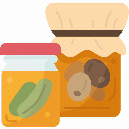 Pickles, jars, vegetable, probiotics, food icon - Download on Iconfinder