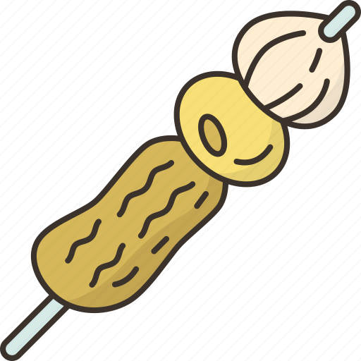 Pickle, skewer, dill, marinated, appetizer icon - Download on Iconfinder