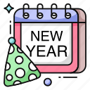 new year calendar, daybook, datebook, almanac, schedule