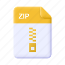 zip, name, compress, document, file, archive 
