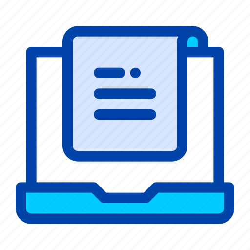 Data, digital, document, file, laptop, office, paper icon - Download on Iconfinder