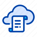cloud, data, document, file, paper