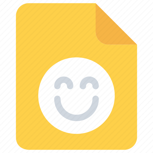 Document, emotion, face, file, happy icon - Download on Iconfinder
