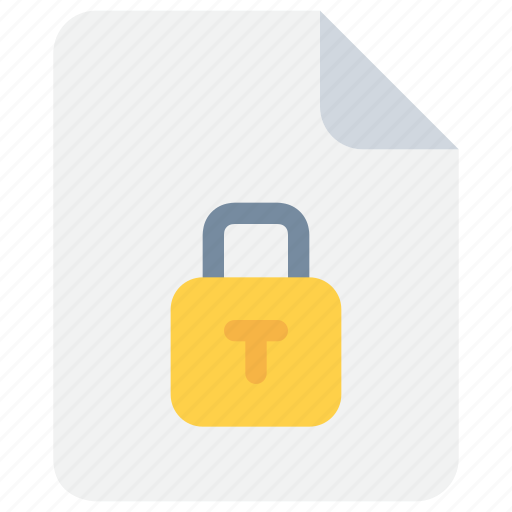 Document, file, padlock, secure, security icon - Download on Iconfinder