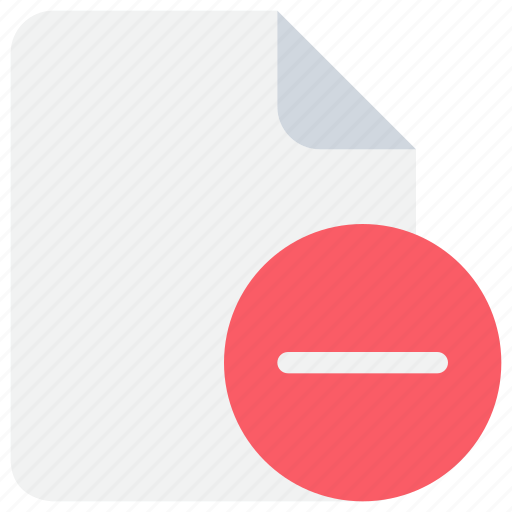Document, file, management, remove icon - Download on Iconfinder