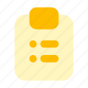 clipboard, task, list, checklist, document