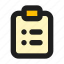 clipboard, task, list, checklist, document