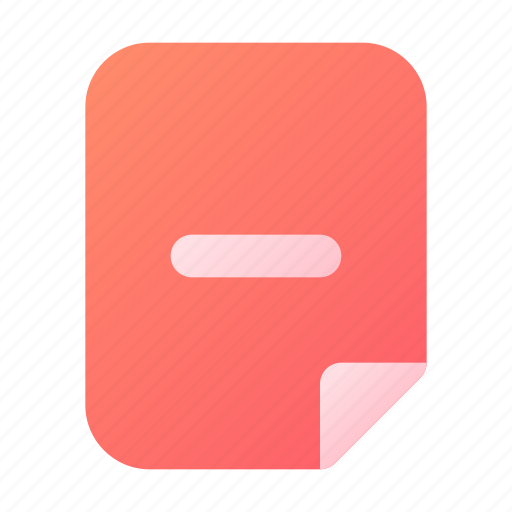 File, reduce, remove, delete, document icon - Download on Iconfinder
