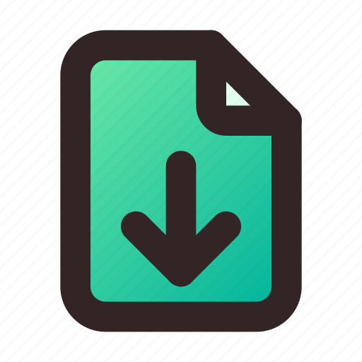 File, download, arrow, down, document icon - Download on Iconfinder