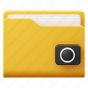 camera, file, folder, document, data, folder icon