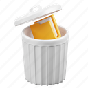 delete, file, remove, trash, folder, document, data, folder icon