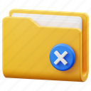 document, rejected, file, folder, data, folder icon, archive