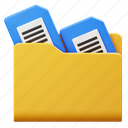 file, folder, document, data, folder icon