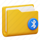 bluetooth, technology, network, file, folder, document, data, folder icon