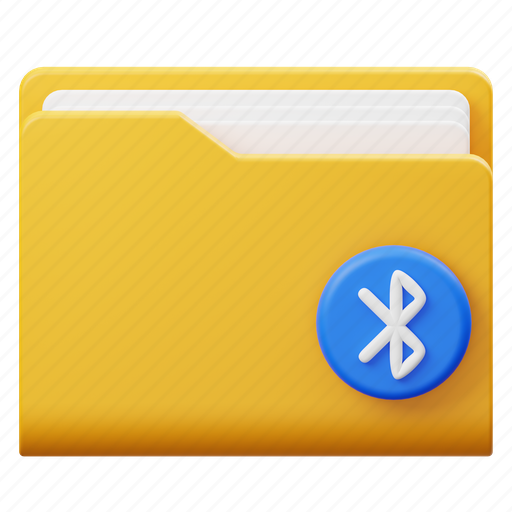 Bluetooth, file, folder, document, data, folder icon, format icon - Download on Iconfinder
