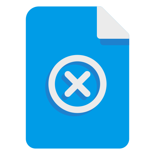 Wrong, delete, remove, cancel, vector, file, documents icon - Free download