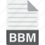 bbm, document, extension, file, format 