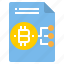 bitcoin, chart, document, file, form 