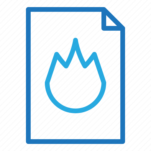 Document, extension, file, fire icon - Download on Iconfinder