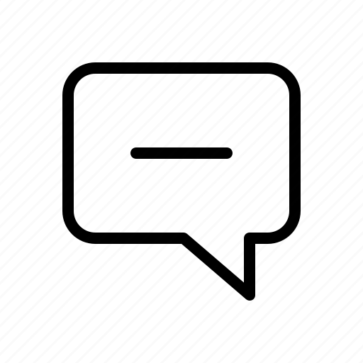 Chat, message, minus, talk icon - Download on Iconfinder