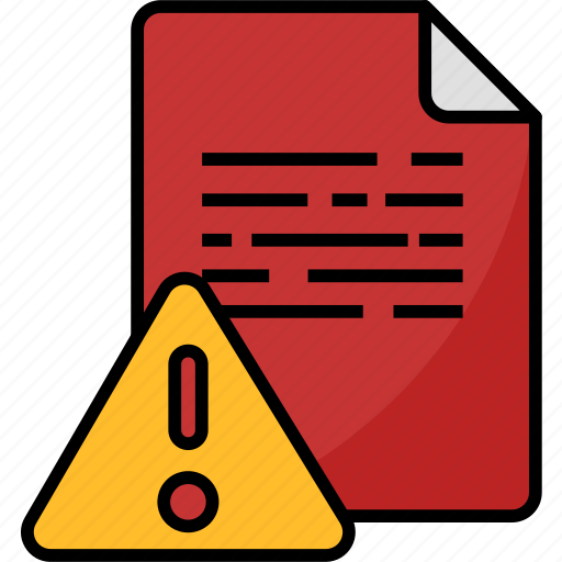 Warning, alert, caution, document, error, file, important icon - Download on Iconfinder