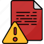 warning, alert, caution, document, error, file, important, and, folder 