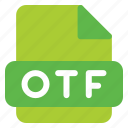 otf, document, file, format, folder