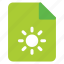 sun, folder, file, document 