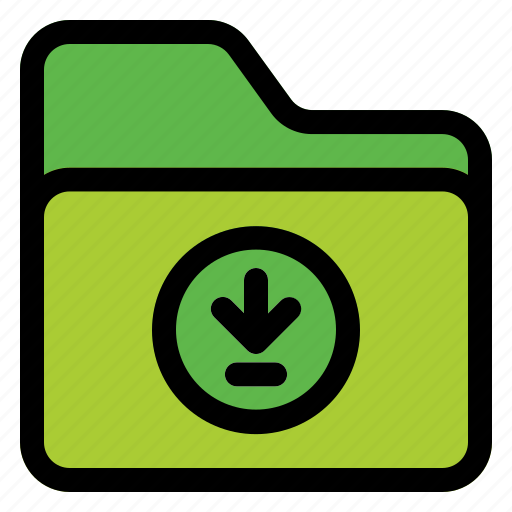 Download, folder, save, downloader, file icon - Download on Iconfinder