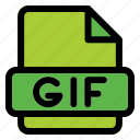 gif, document, file, format, folder
