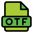 otf, document, file, format, folder