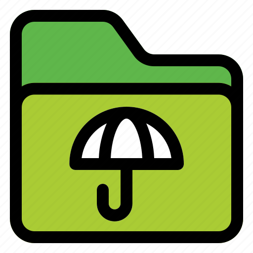 Umbrella, protect, files, folder icon - Download on Iconfinder