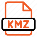 kmz, document, file, format, folder